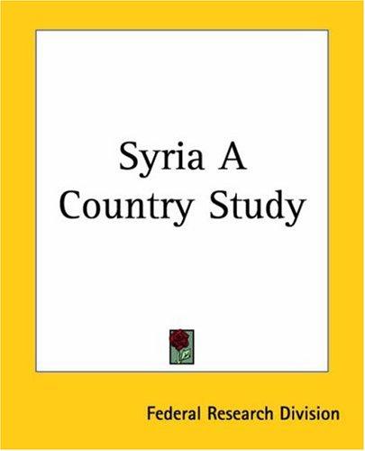 Syria, a country study
