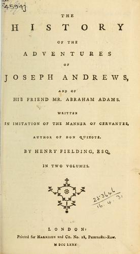 The History of the Adventures of Joseph Andrews