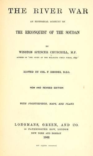 Cover of The River War by Winston S. Churchill